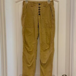 Anthropologie Pilcro the wanderer pants in yellow/tan size 25